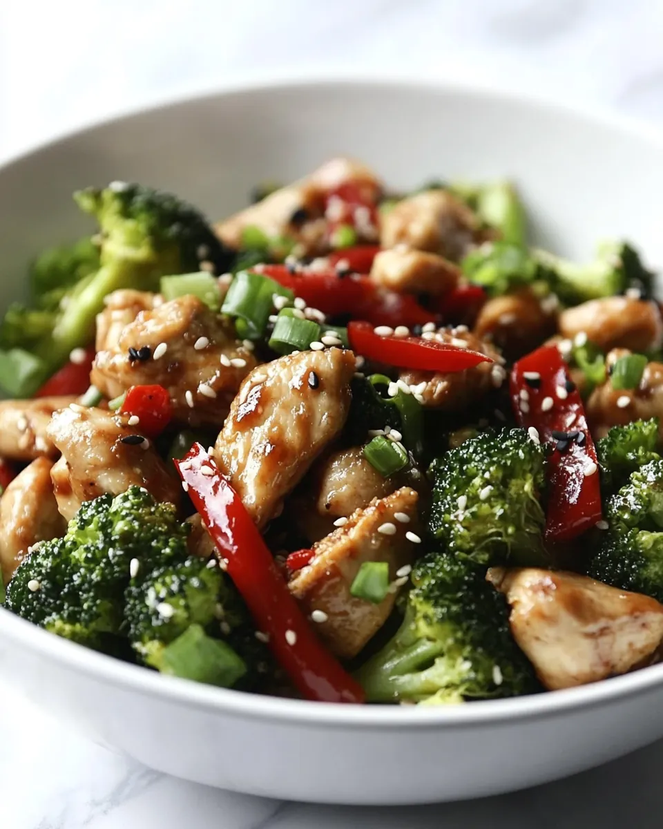 Sesame Chicken with Broccoli