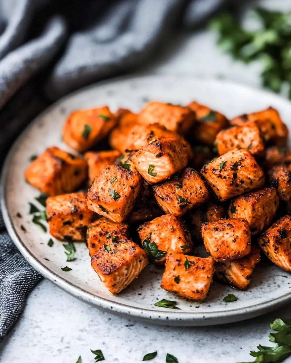 Air Fryer Salmon Bites