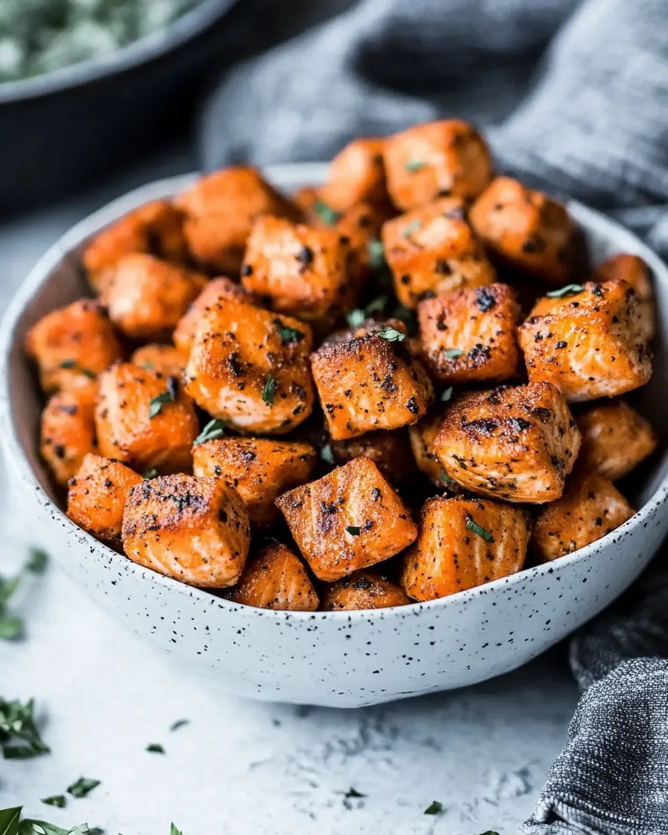Air Fryer Salmon Bites