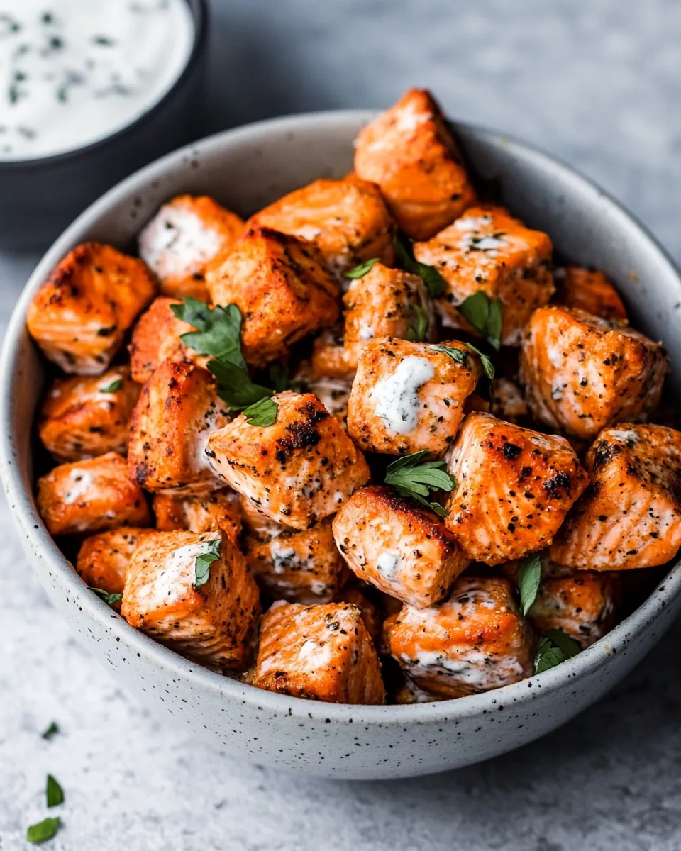 Air Fryer Salmon Bites