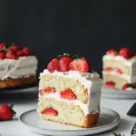 Almond Flour Strawberry Shortcake Cake with Vanilla Bean Cream Cheese Frosting