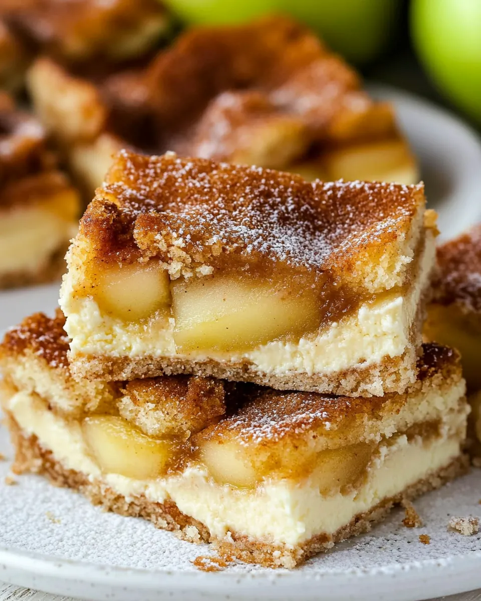 Apple Churro Cheesecake Bars
