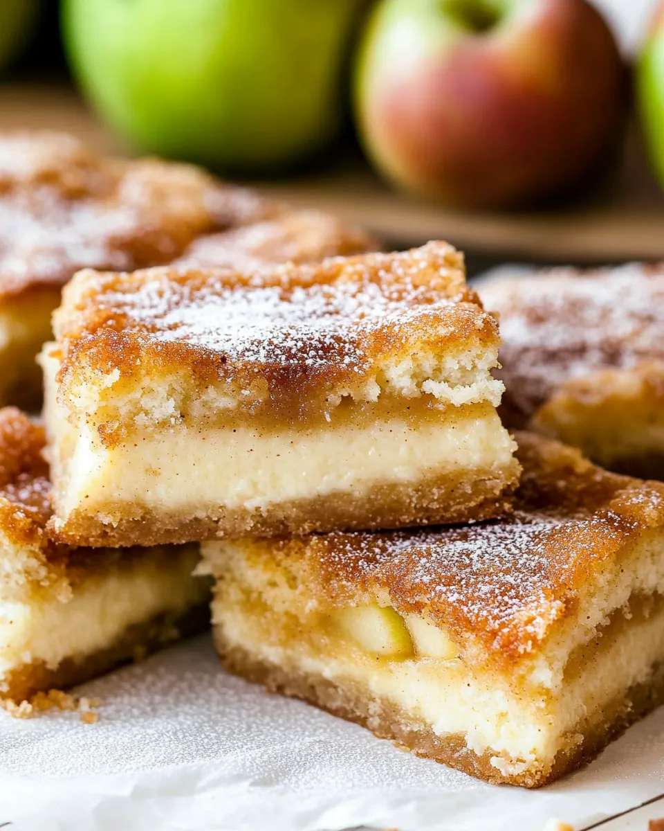 Apple Churro Cheesecake Bars