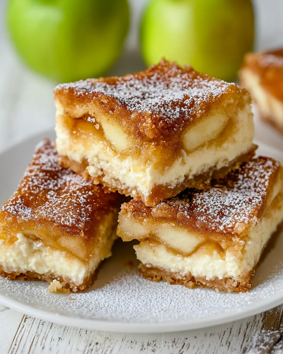 Apple Churro Cheesecake Bars