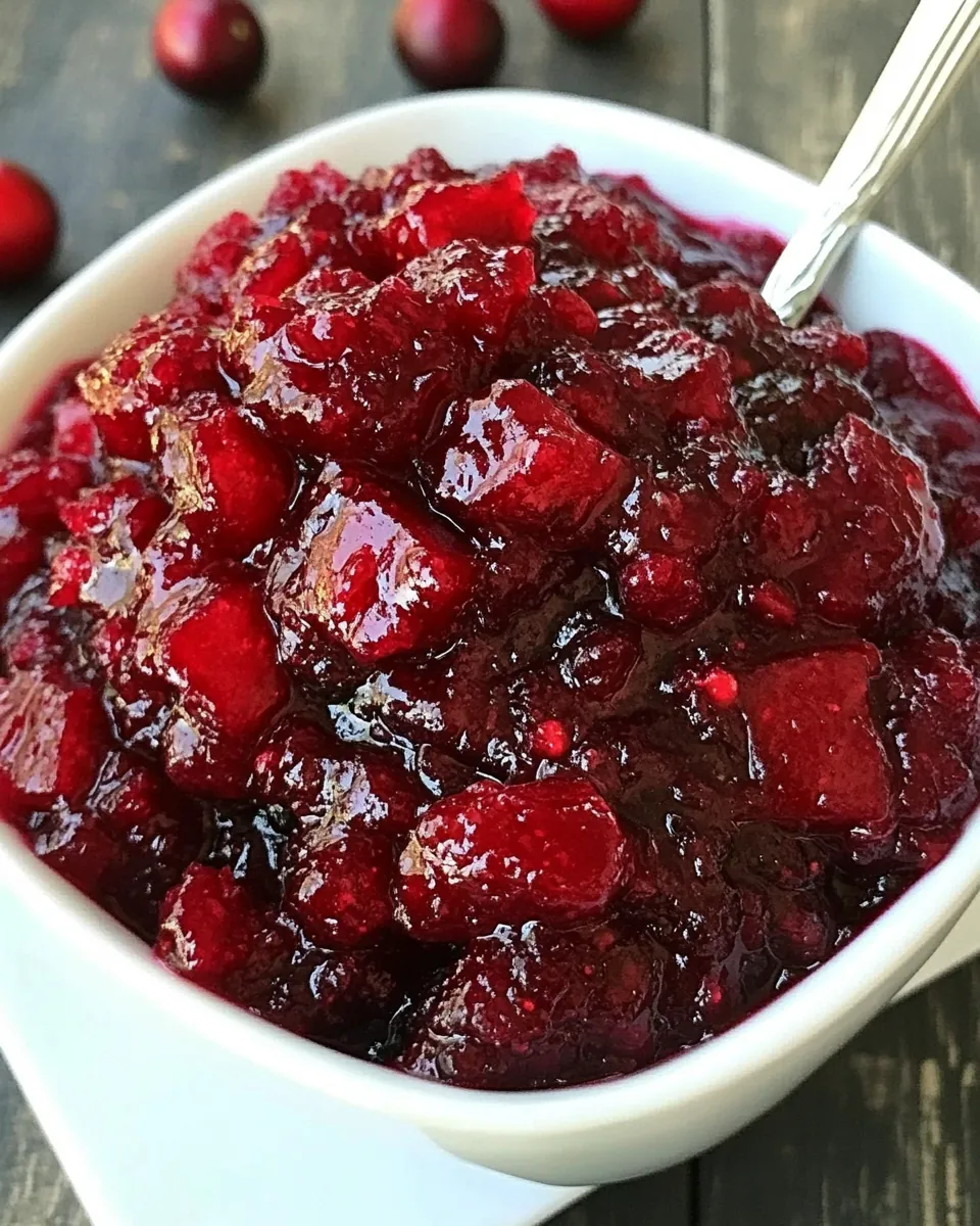 Apple Cinnamon Cranberry Sauce