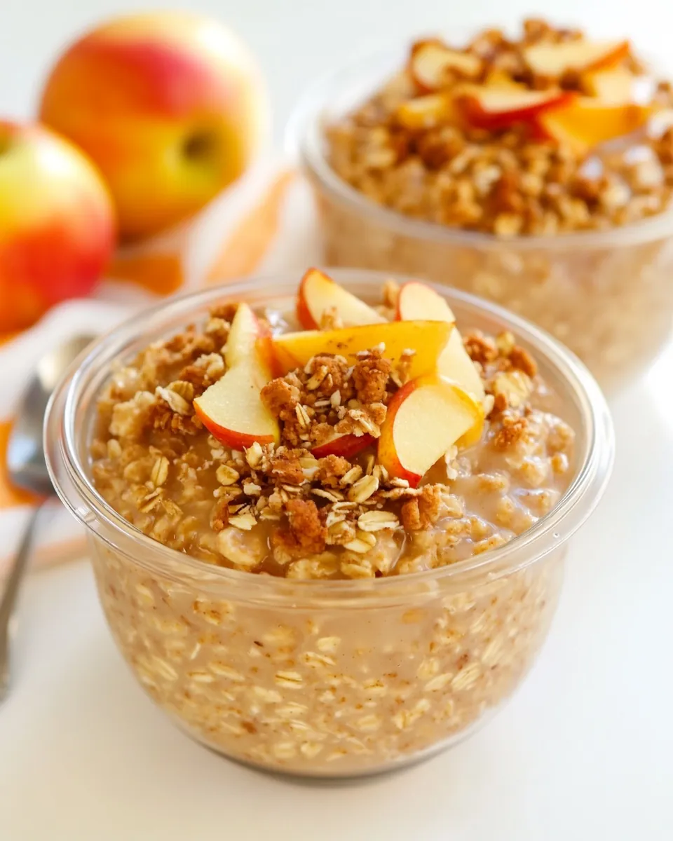 Apple Cobbler Overnight Oats