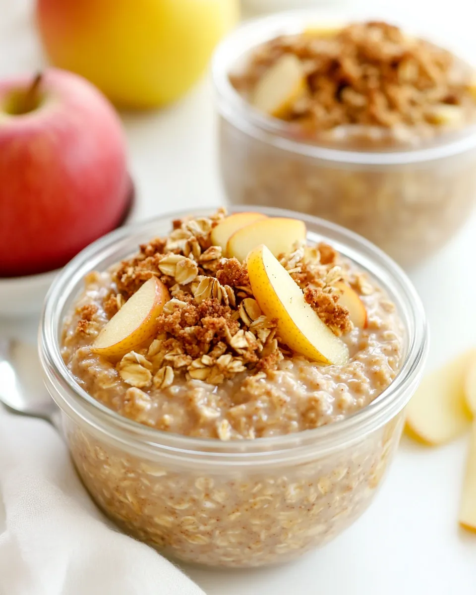 Apple Cobbler Overnight Oats