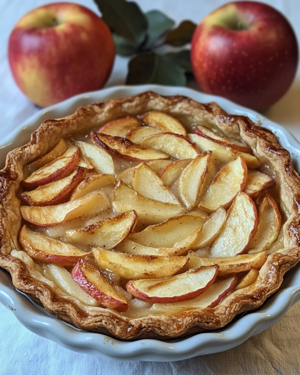 Apple Pie French Apple Tart or Tarte Normande