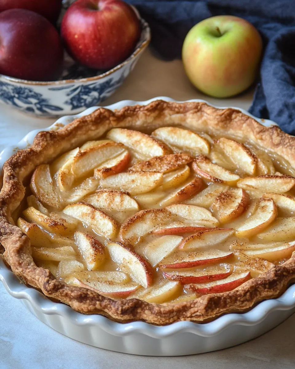 Apple Pie French Apple Tart or Tarte Normande