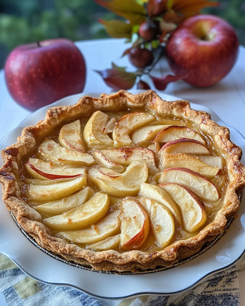 Apple Pie French Apple Tart or Tarte Normande