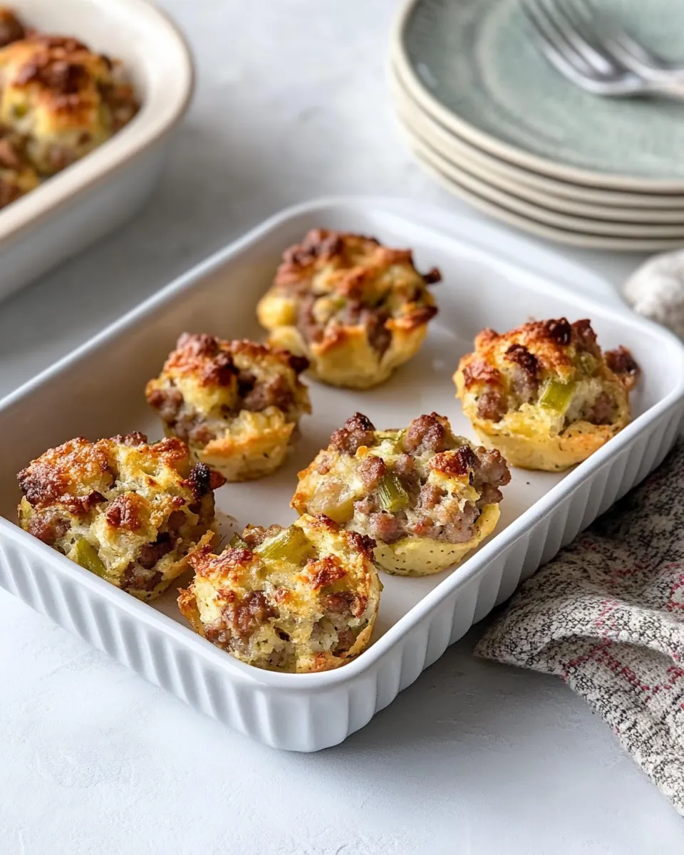 Apple Sausage Stuffing Bites