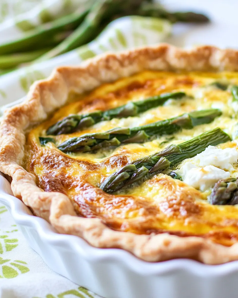 Asparagus and Goat Cheese Quiche