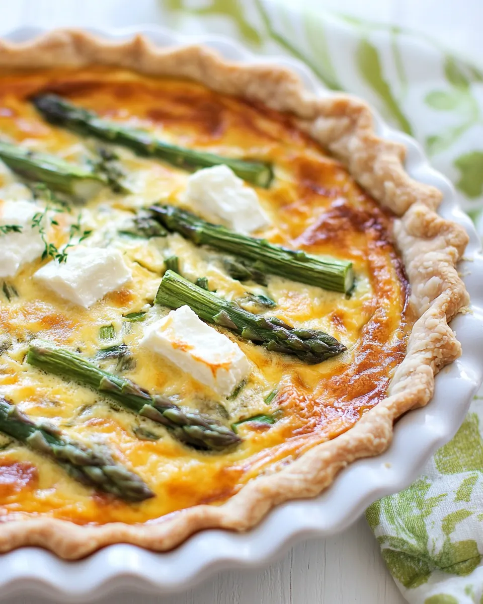Asparagus and Goat Cheese Quiche