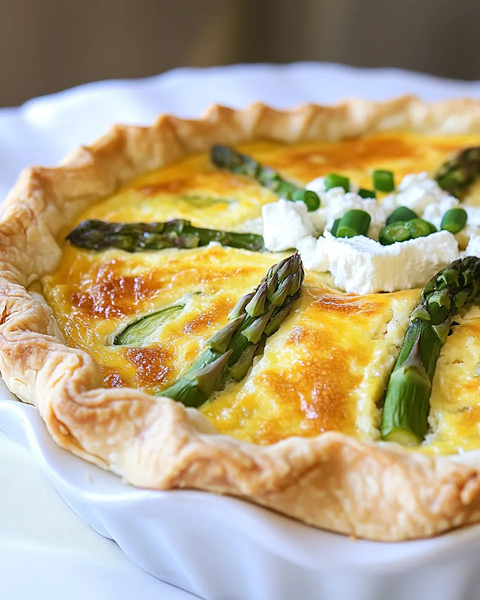 Asparagus and Goat Cheese Quiche
