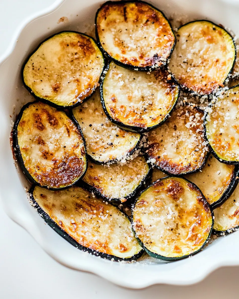 Baked Balsamic Parmesan Zucchini