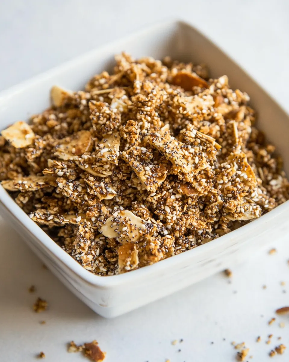 Baked Everything Bagel Savory Granola