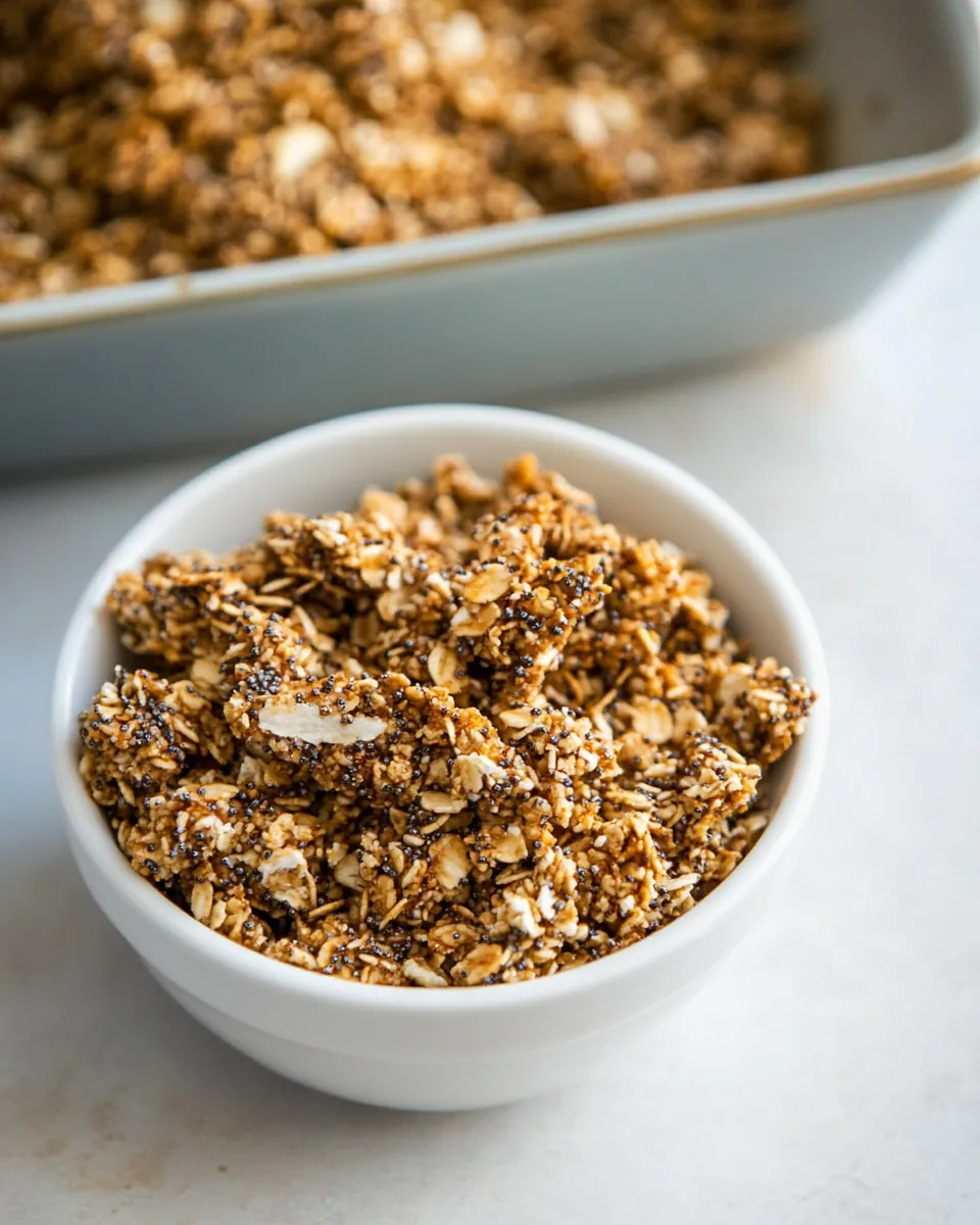 Baked Everything Bagel Savory Granola