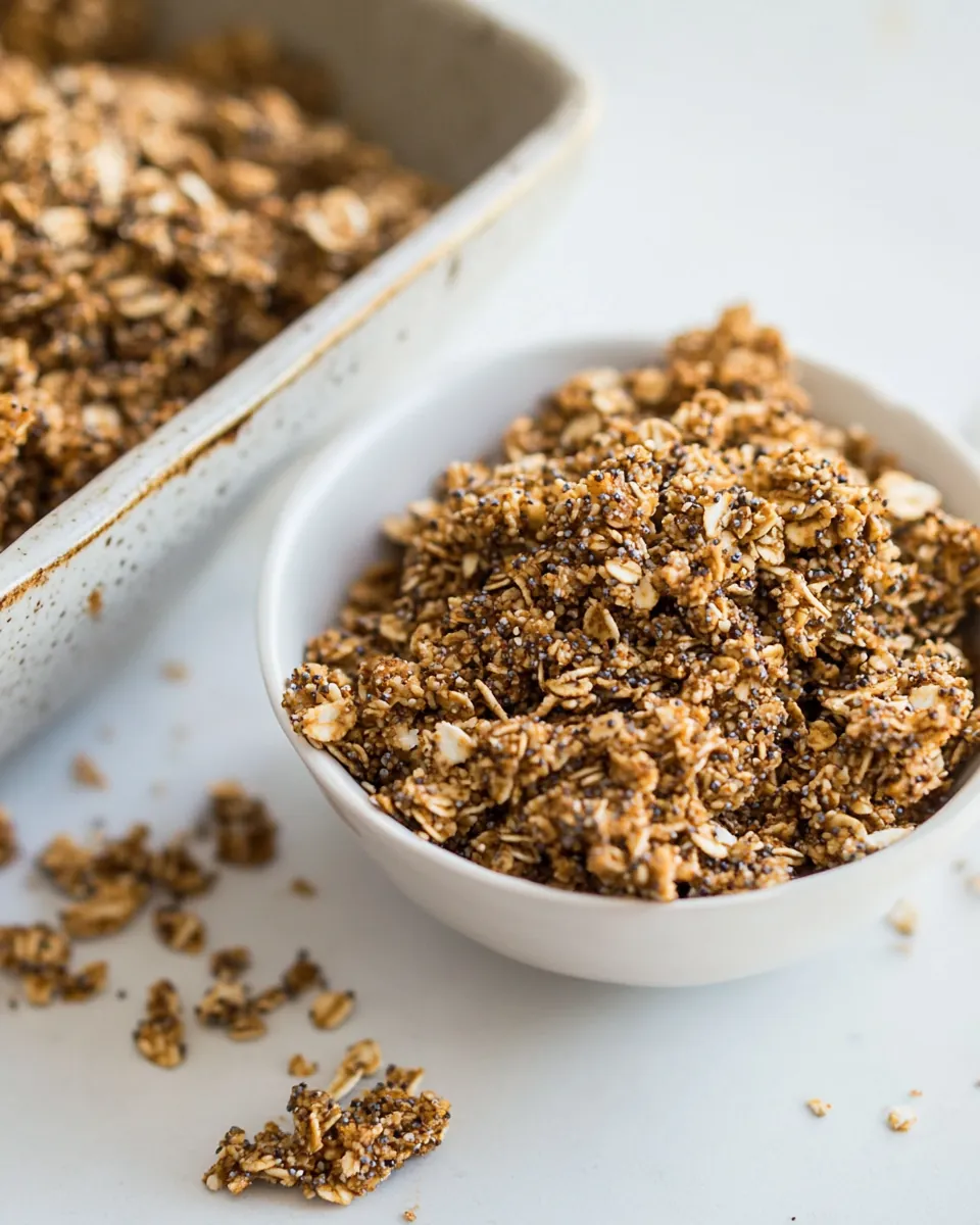 Baked Everything Bagel Savory Granola