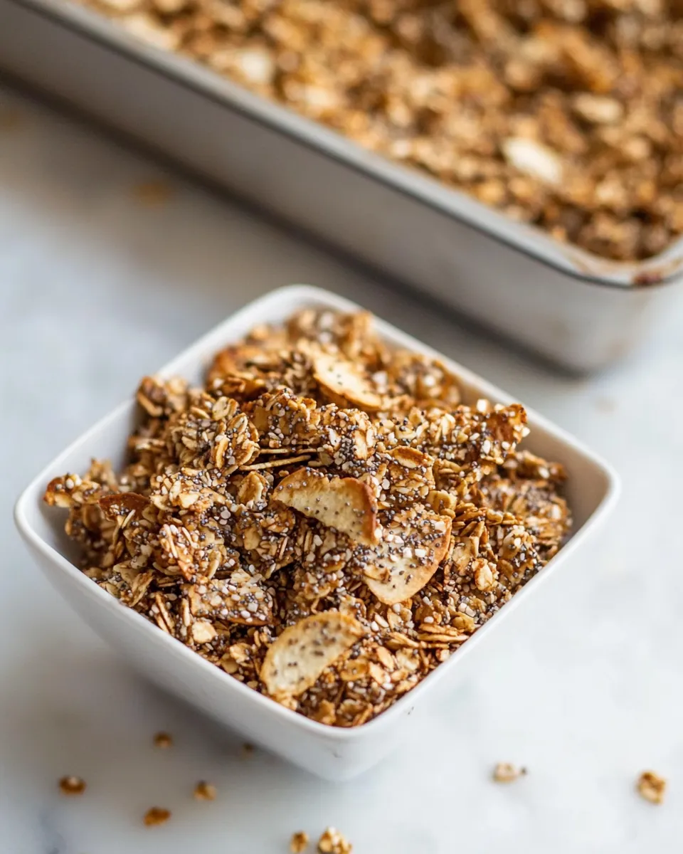 Baked Everything Bagel Savory Granola