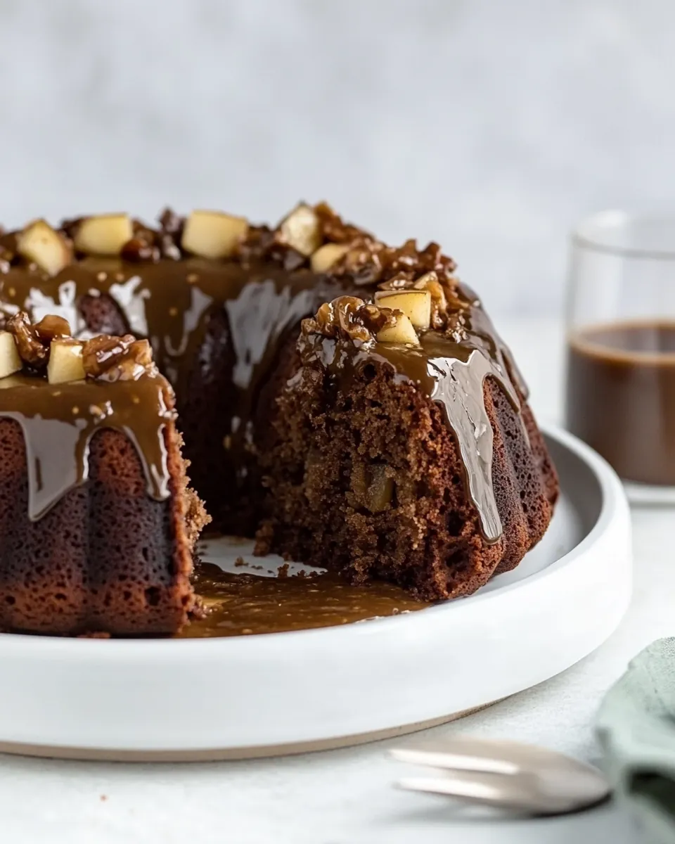 Fig and Apple Dapple Bundt Cake