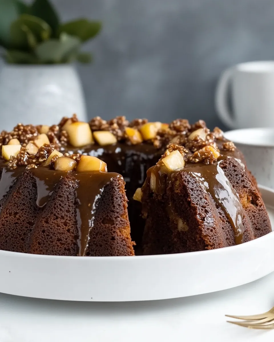 Fig and Apple Dapple Bundt Cake