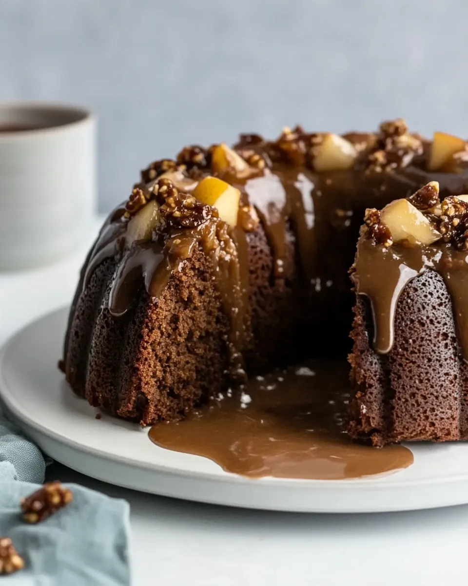 Fig and Apple Dapple Bundt Cake