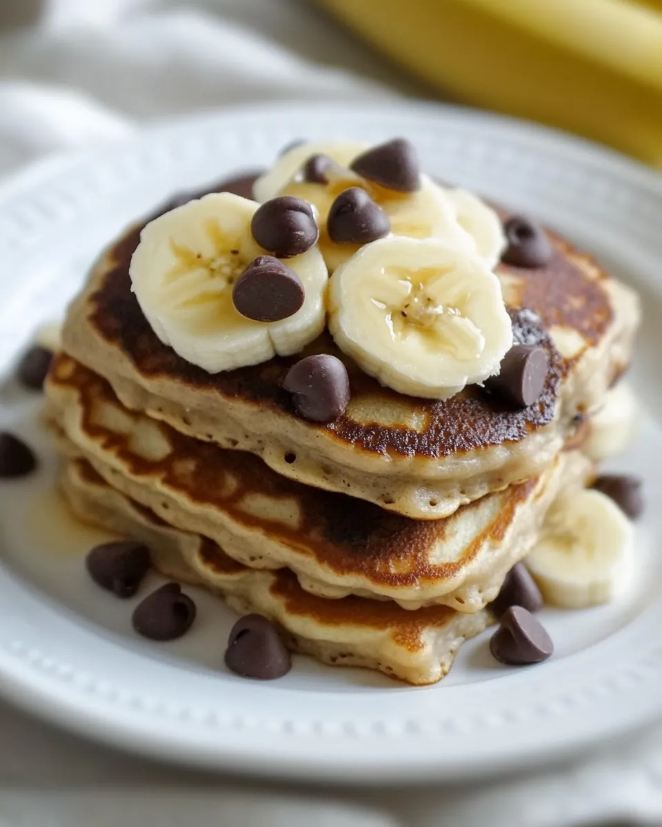 Banana Chocolate Chip Pancakes