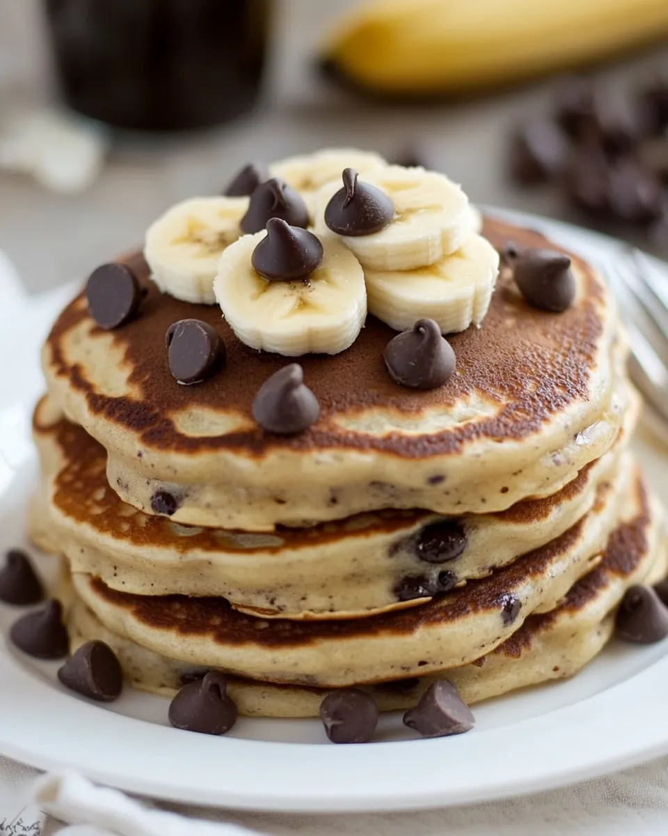 Banana Chocolate Chip Pancakes