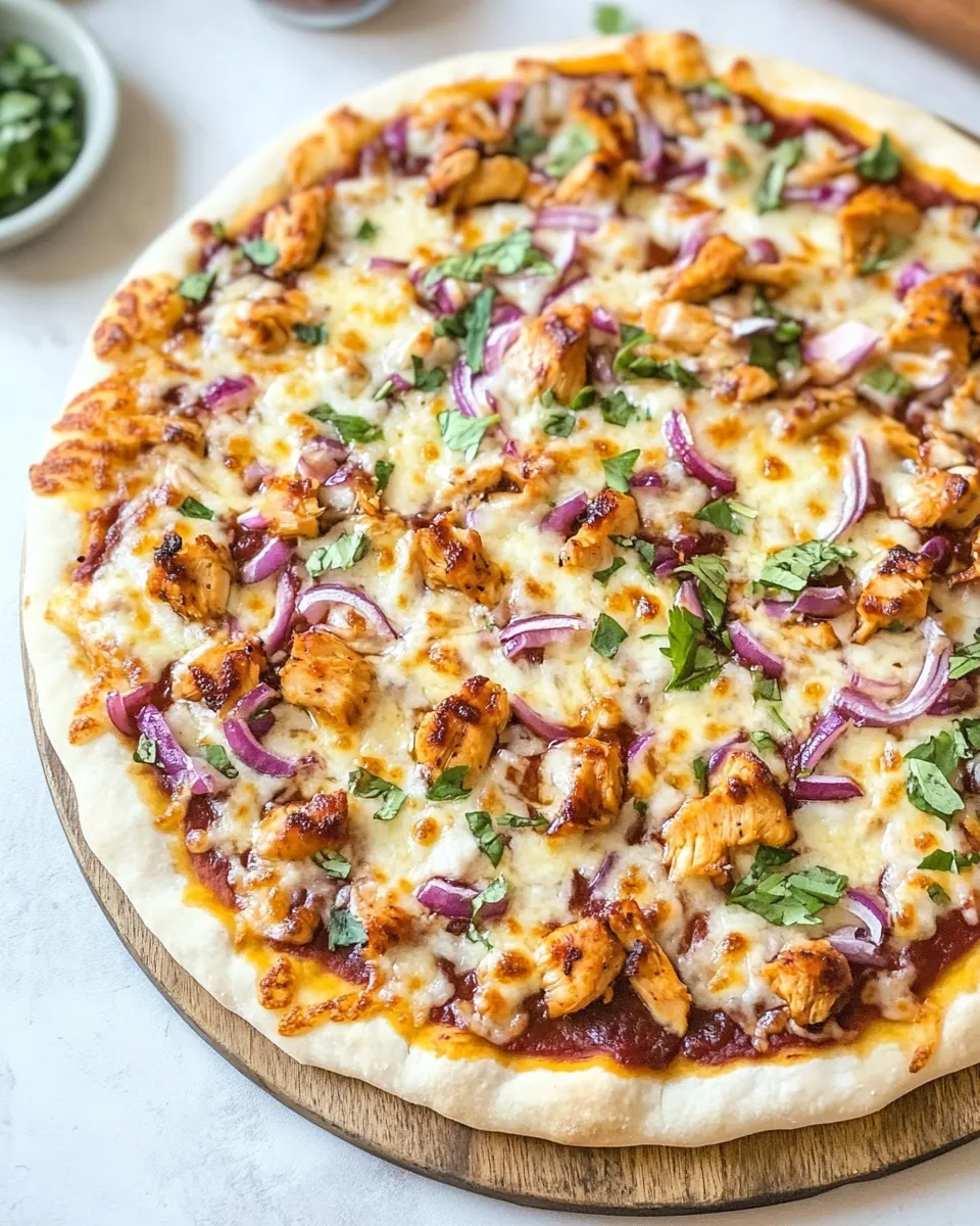 Barbecued Chicken Pizza