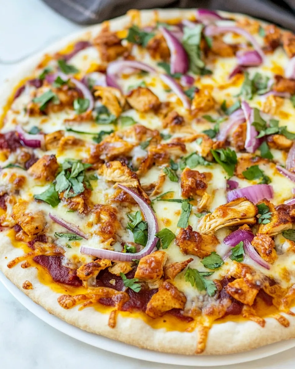 Barbecued Chicken Pizza