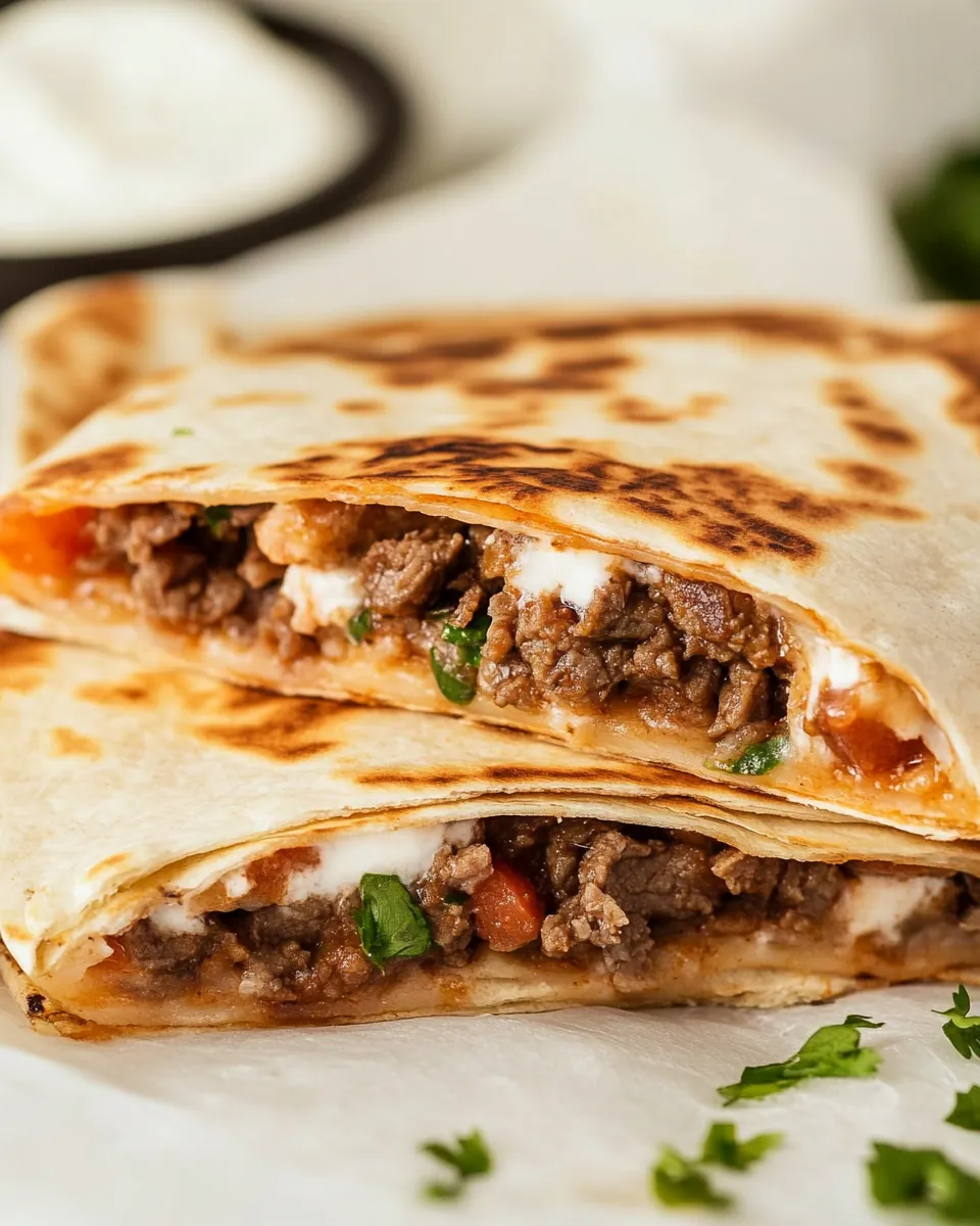 Beef Folded Tortillas Quesadilla Hack