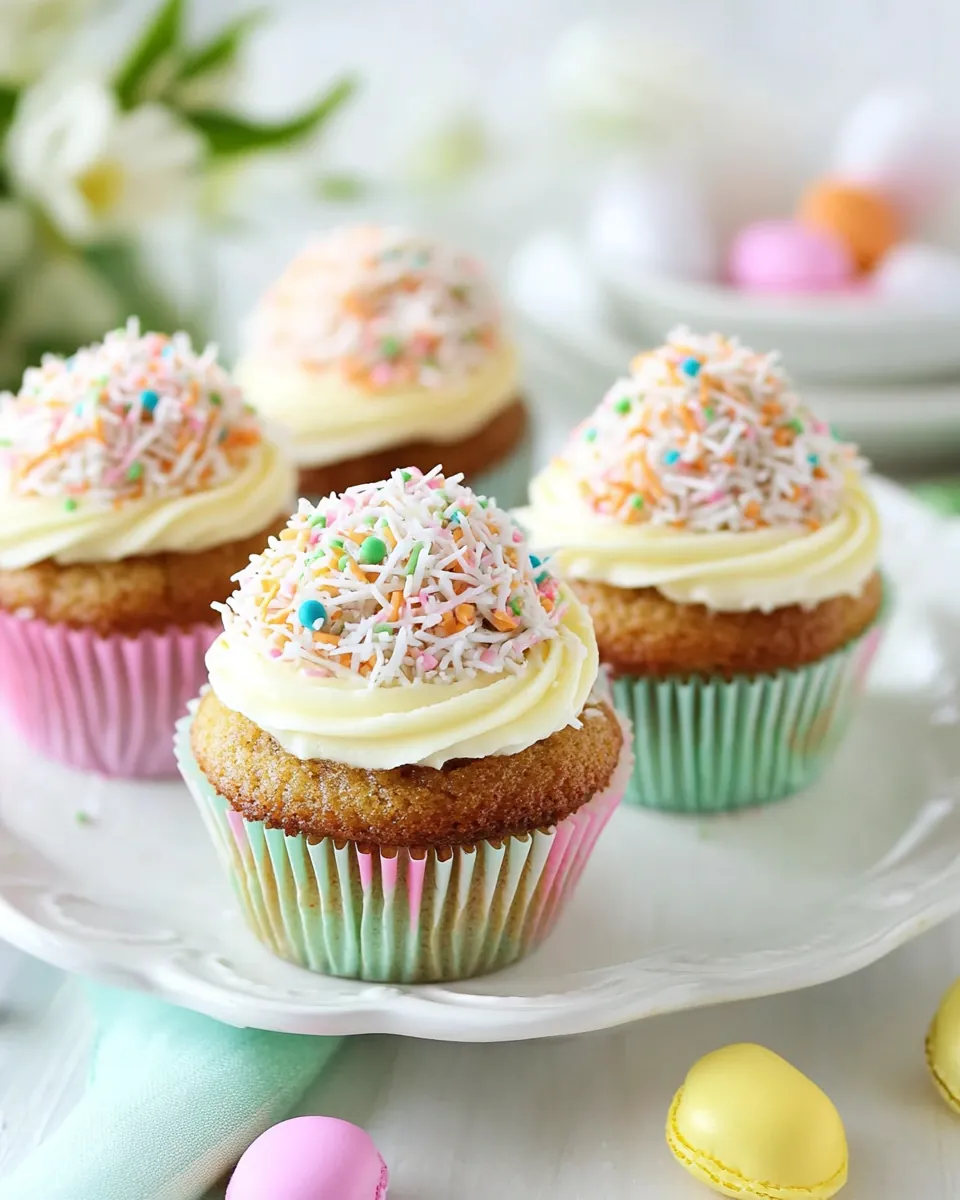 Birds Nest Carrot Cake Cupcakes