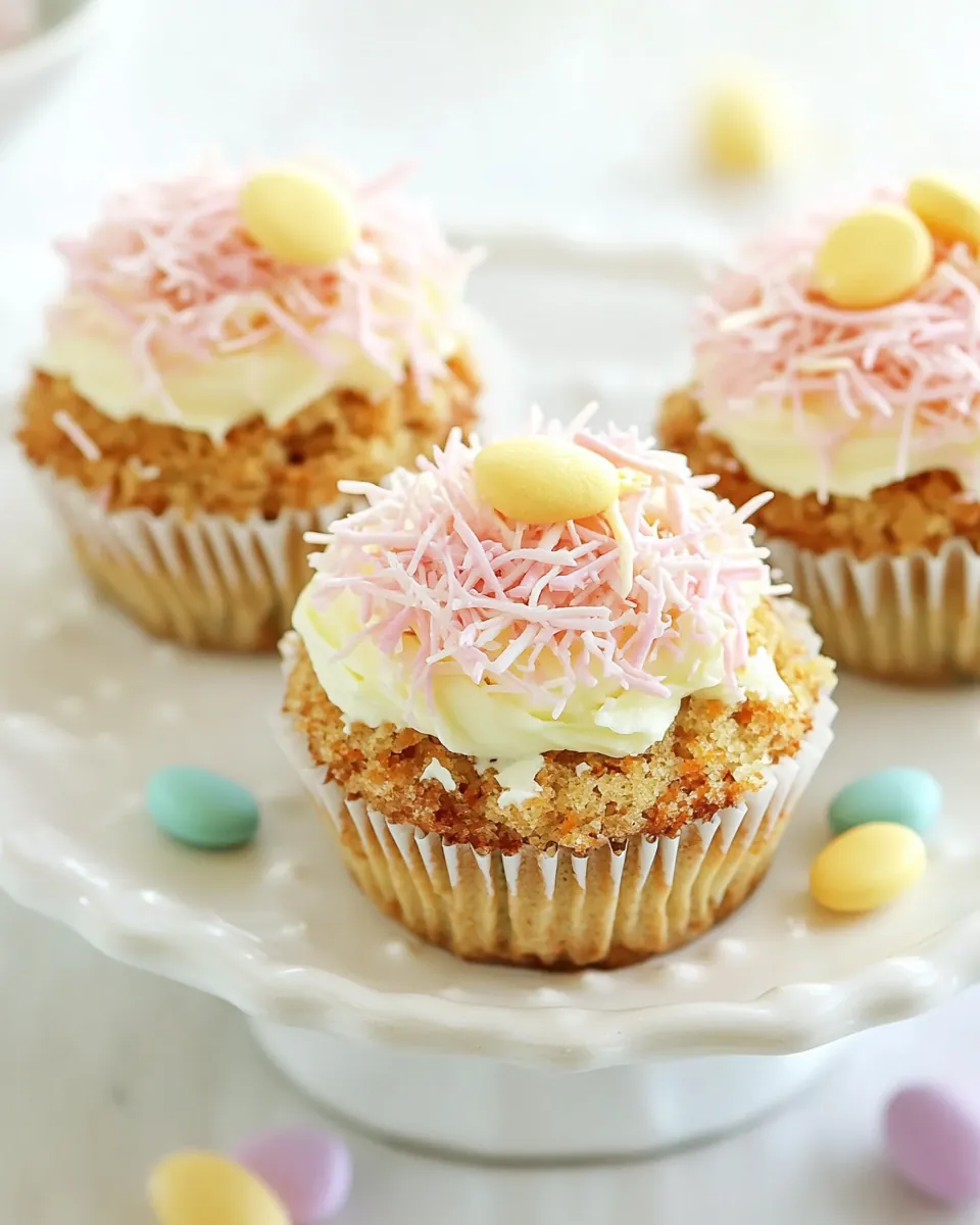 Birds Nest Carrot Cake Cupcakes