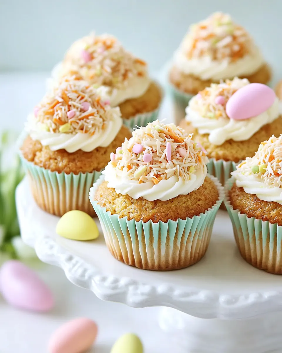 Birds Nest Carrot Cake Cupcakes