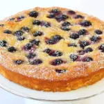 Blackberry Rhubarb Buttermilk Cake