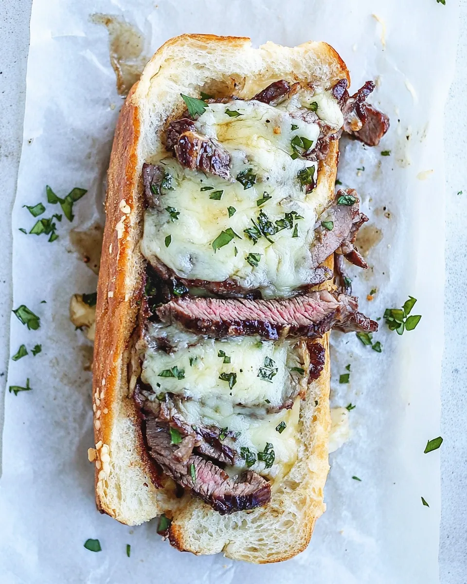 Blue Cheese Philly Steak Sandwich