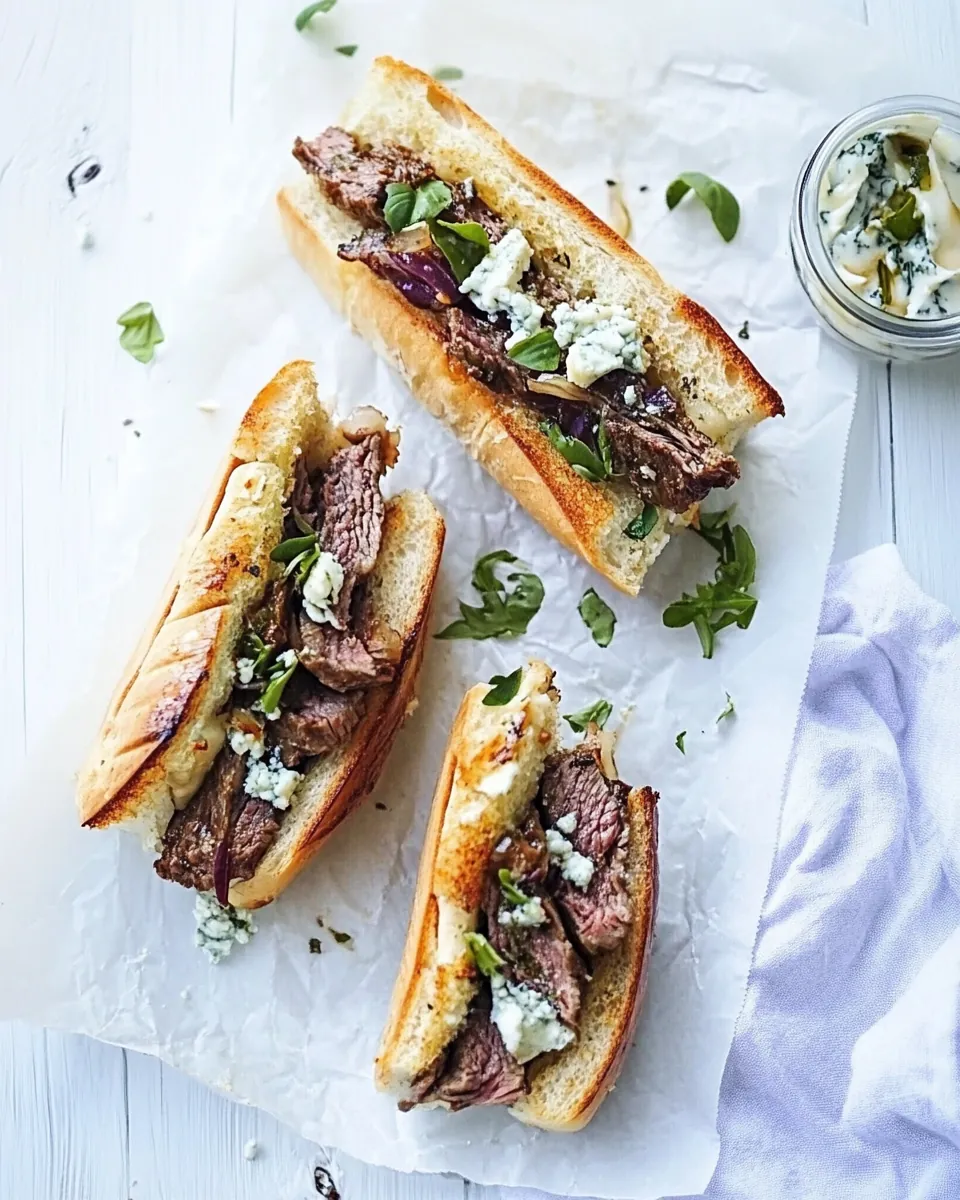 Blue Cheese Philly Steak Sandwich