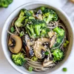 Broccoli and Shiitake Mushrooms With Soba Noodles