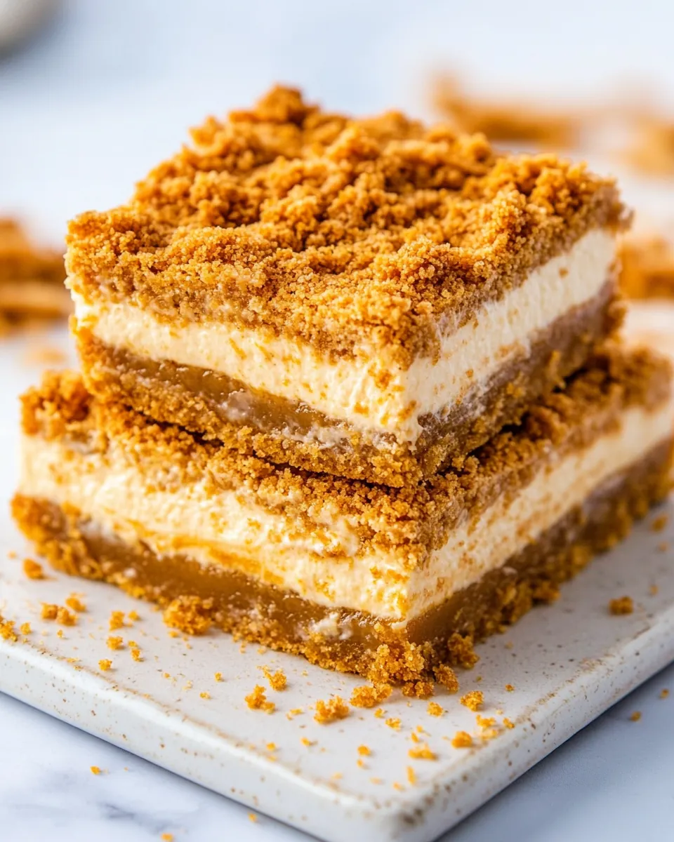 Butterscotch Graham Cracker Cheesecake Bars