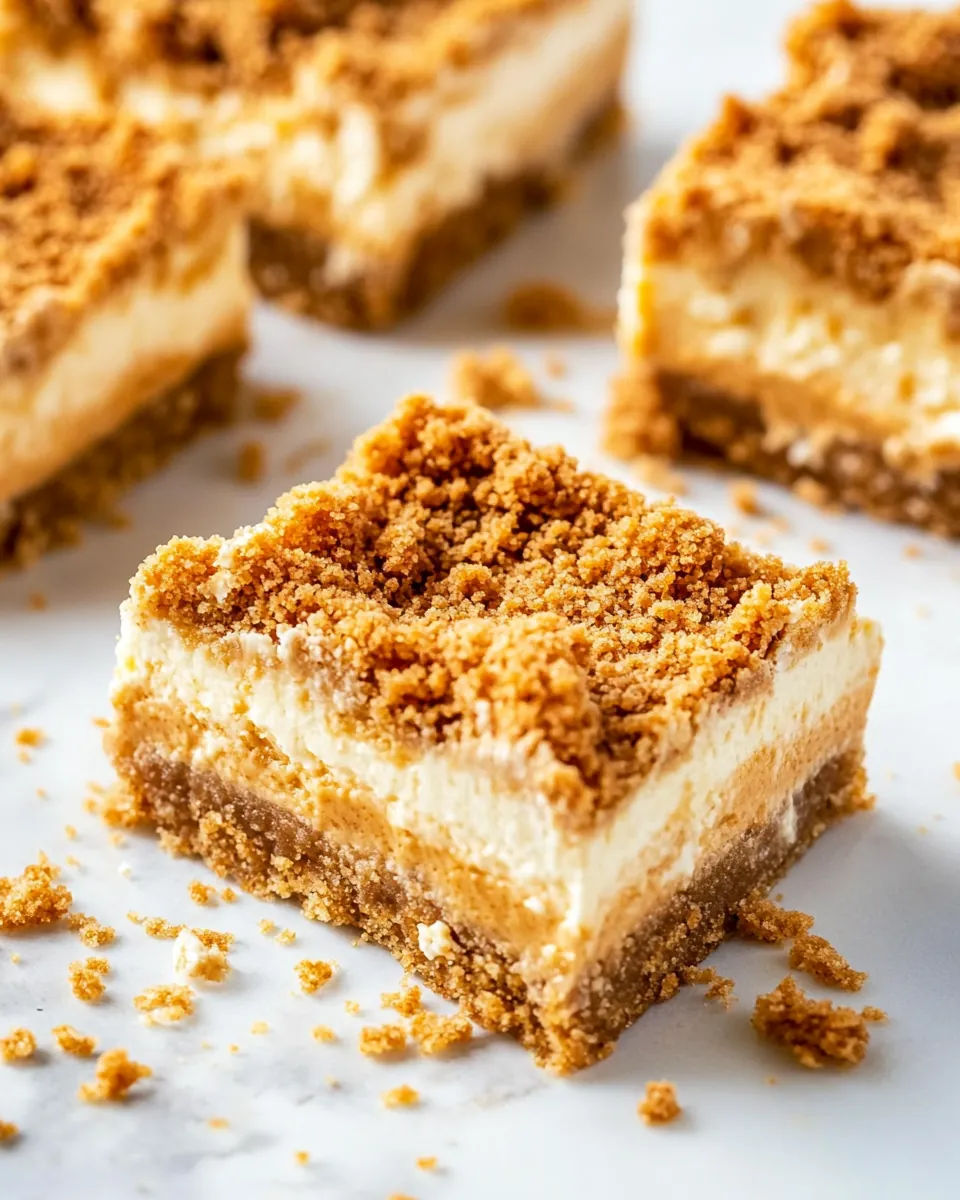 Butterscotch Graham Cracker Cheesecake Bars
