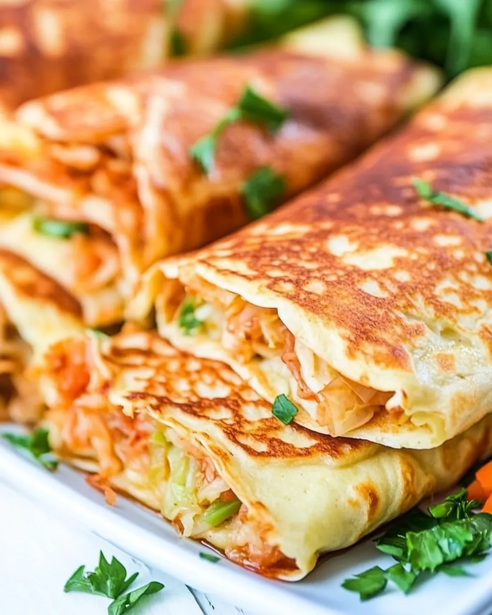 Cabbage Filled Crepes