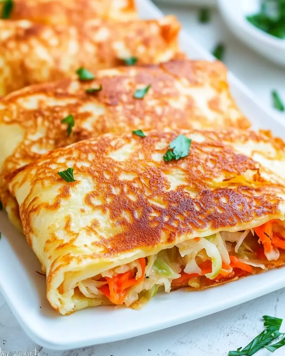 Cabbage Filled Crepes