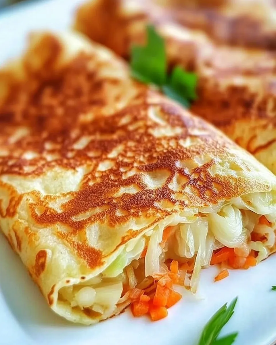 Cabbage Filled Crepes