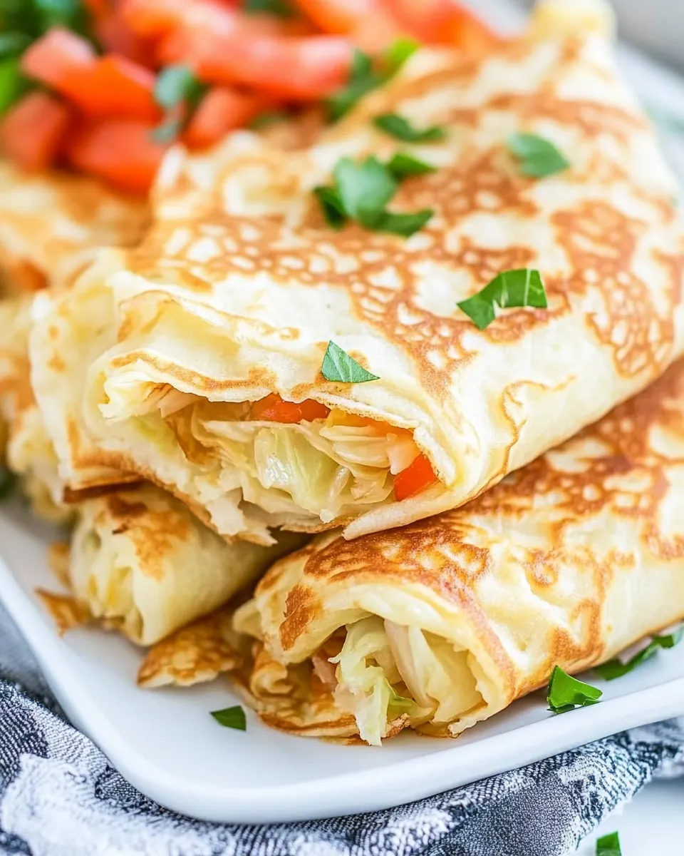 Cabbage Filled Crepes