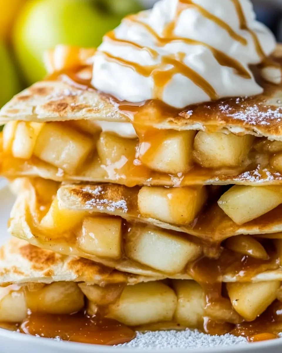 Caramel Apple Quesadillas