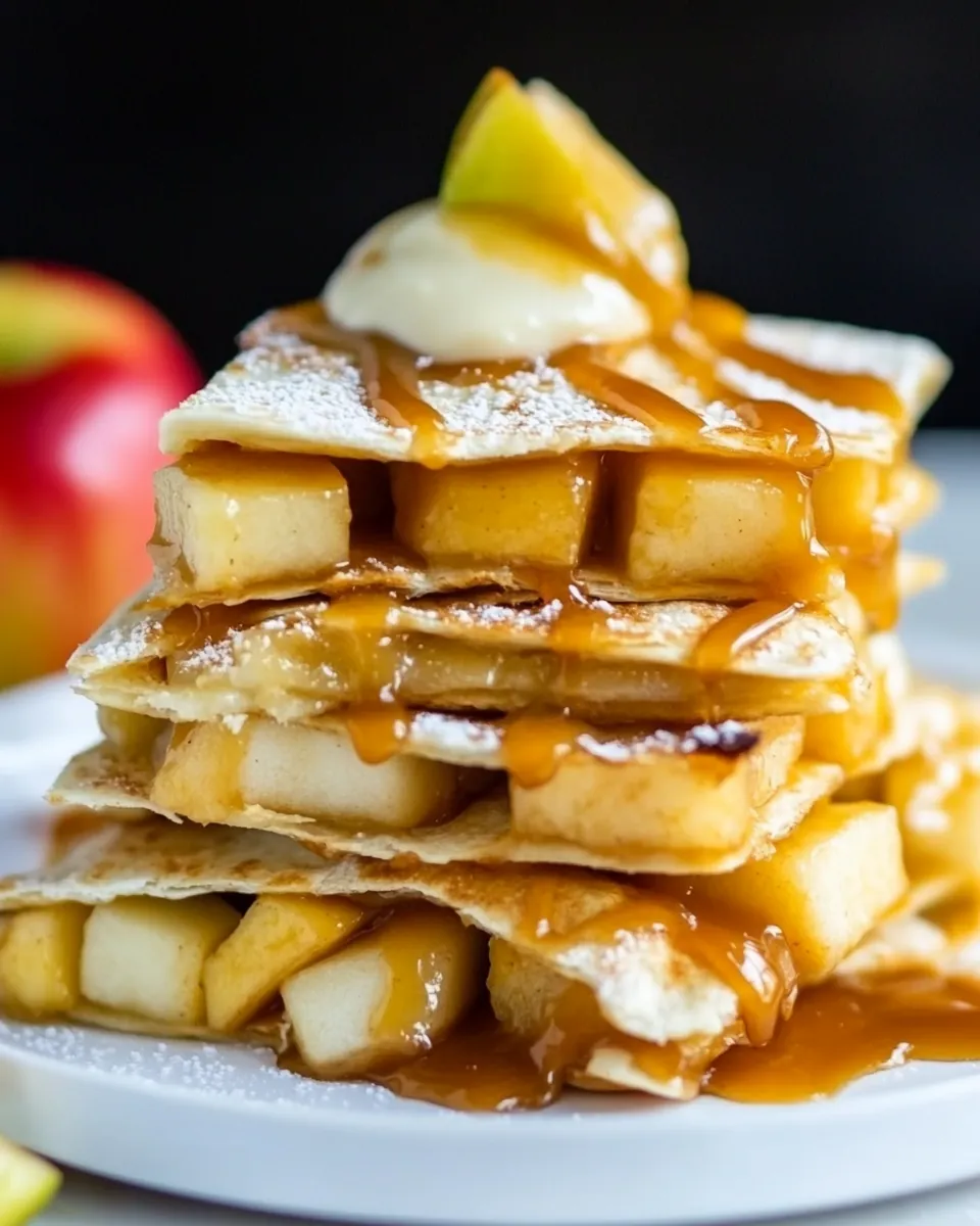 Caramel Apple Quesadillas