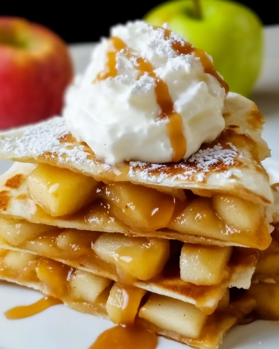 Caramel Apple Quesadillas