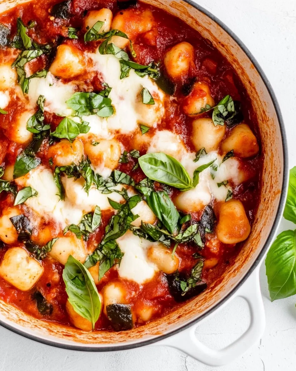 Cheesy Eggplant Gnocchi Caprese