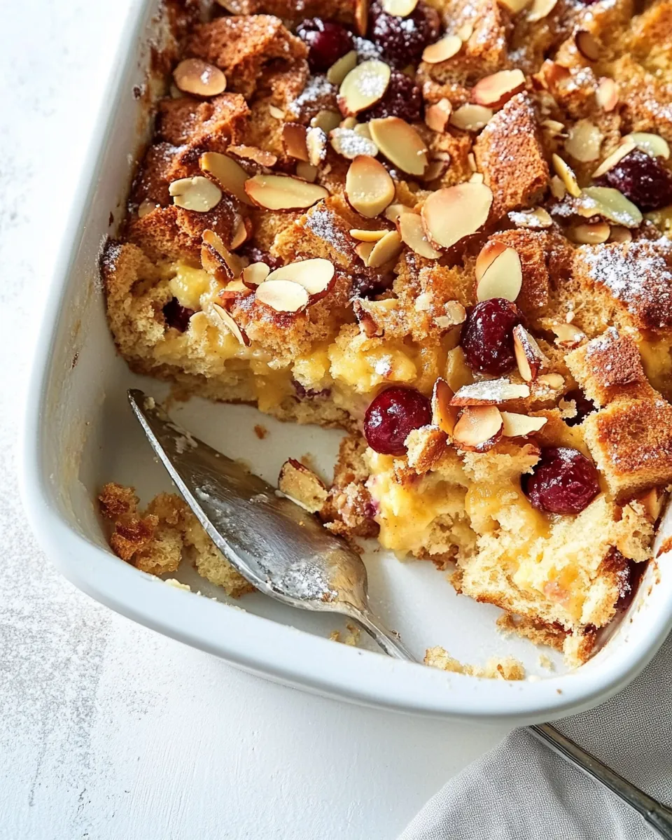 Cherry Almond Bread Pudding