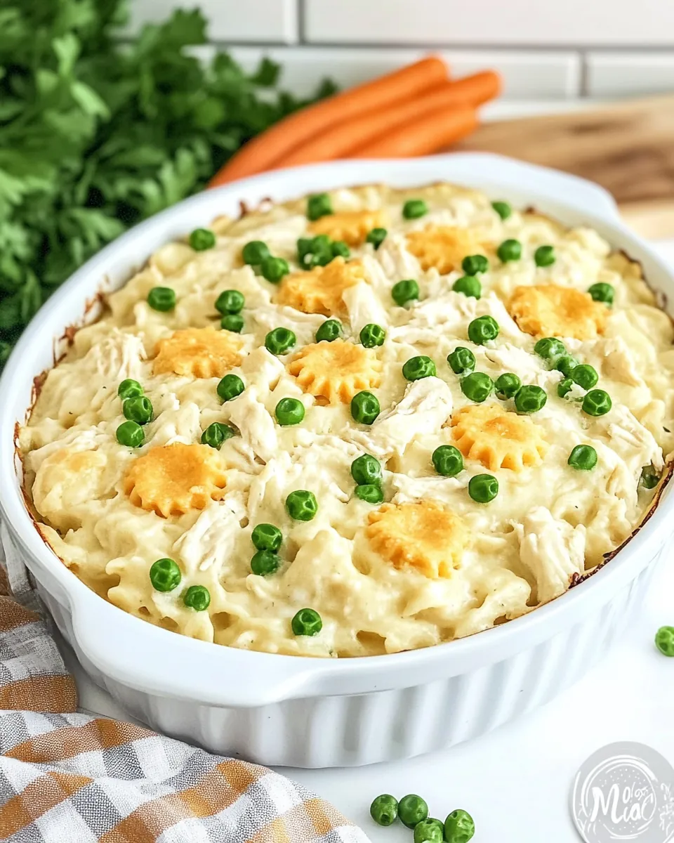 Chicken Pot Pie Noodle Casserole